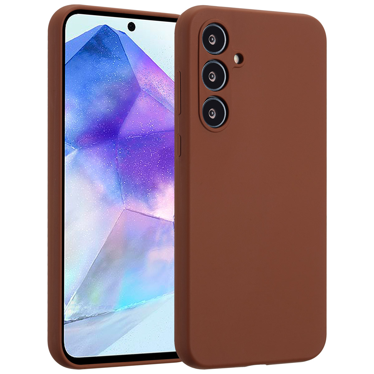 Accezz Liquid Silicone Backcover voor de Samsung Galaxy A55 - New Tea Brown