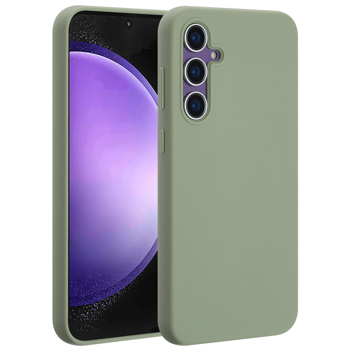 Accezz Liquid Silicone Backcover met MagSafe voor de Samsung Galaxy S23 FE - Cooper Green