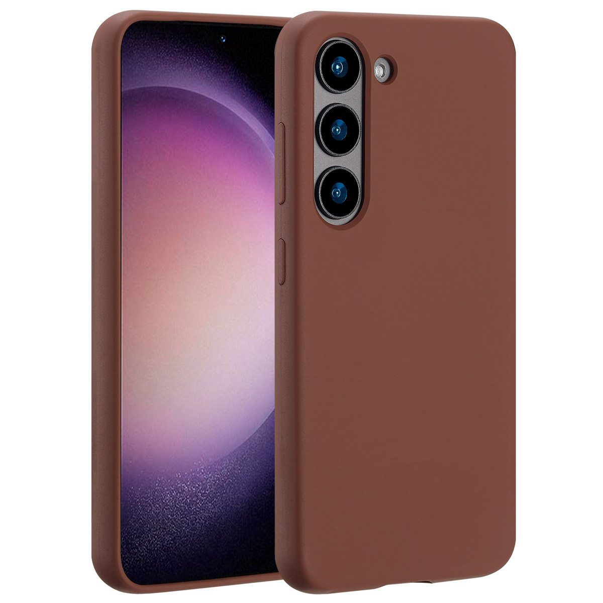 Accezz Liquid Silicone Backcover met MagSafe voor de Samsung Galaxy S23 - New Tea Brown
