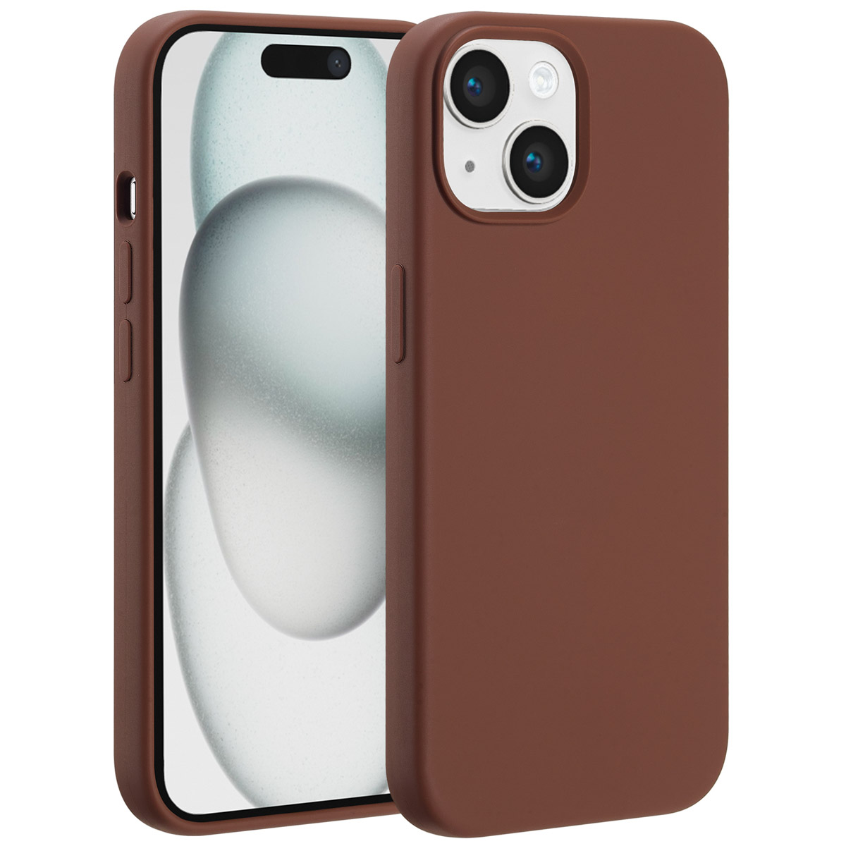 Accezz Liquid Silicone Backcover met MagSafe voor de Apple iPhone 15 - New Tea Brown