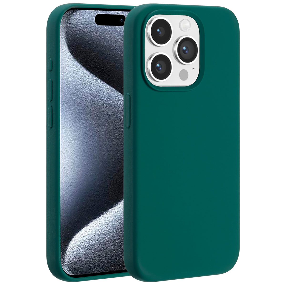 Accezz Coque Liquid Silicone avec MagSafe Apple iPhone 15 Pro - Forest Green