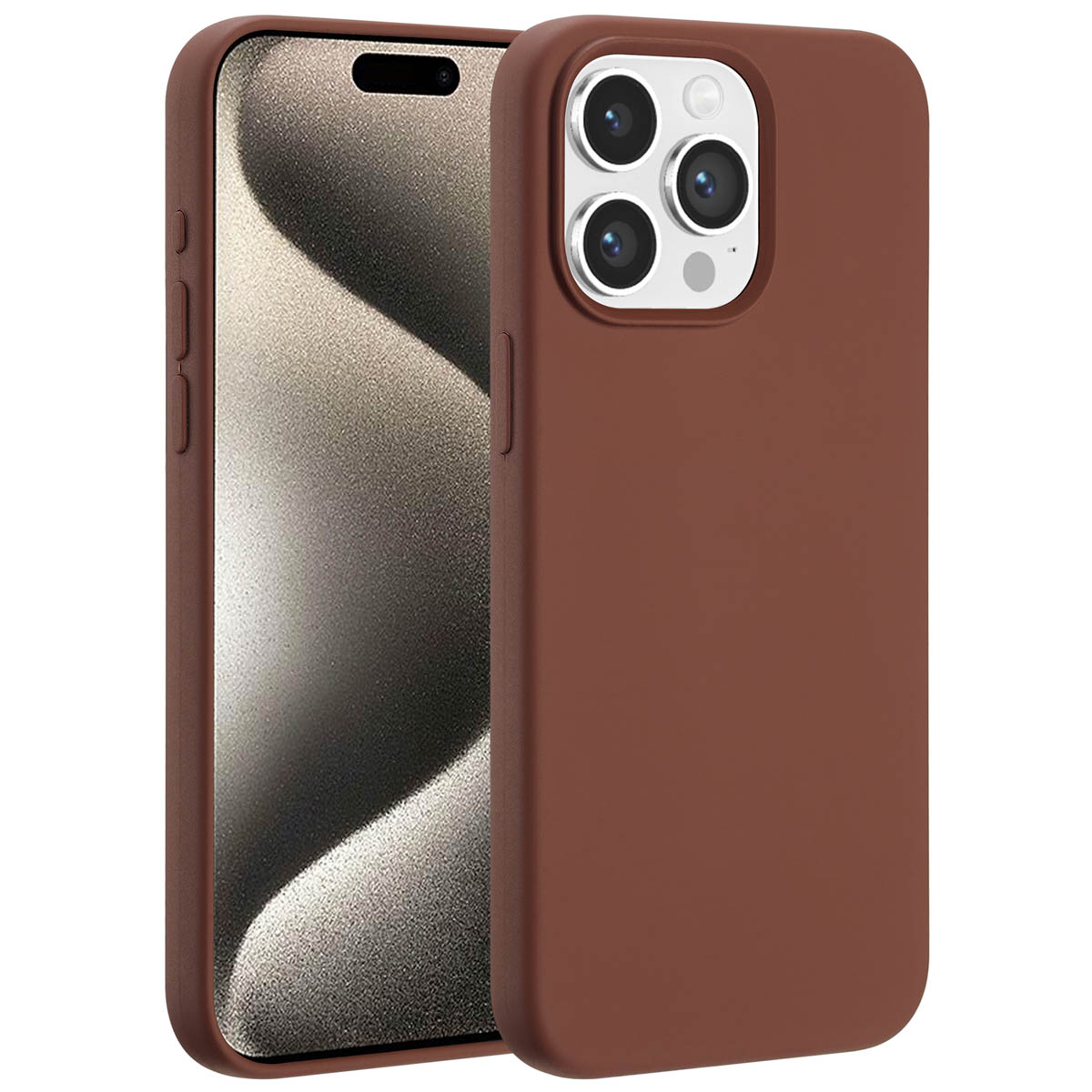 Accezz Coque Liquid Silicone avec MagSafe Apple iPhone 15 Pro Max - New Tea Brown