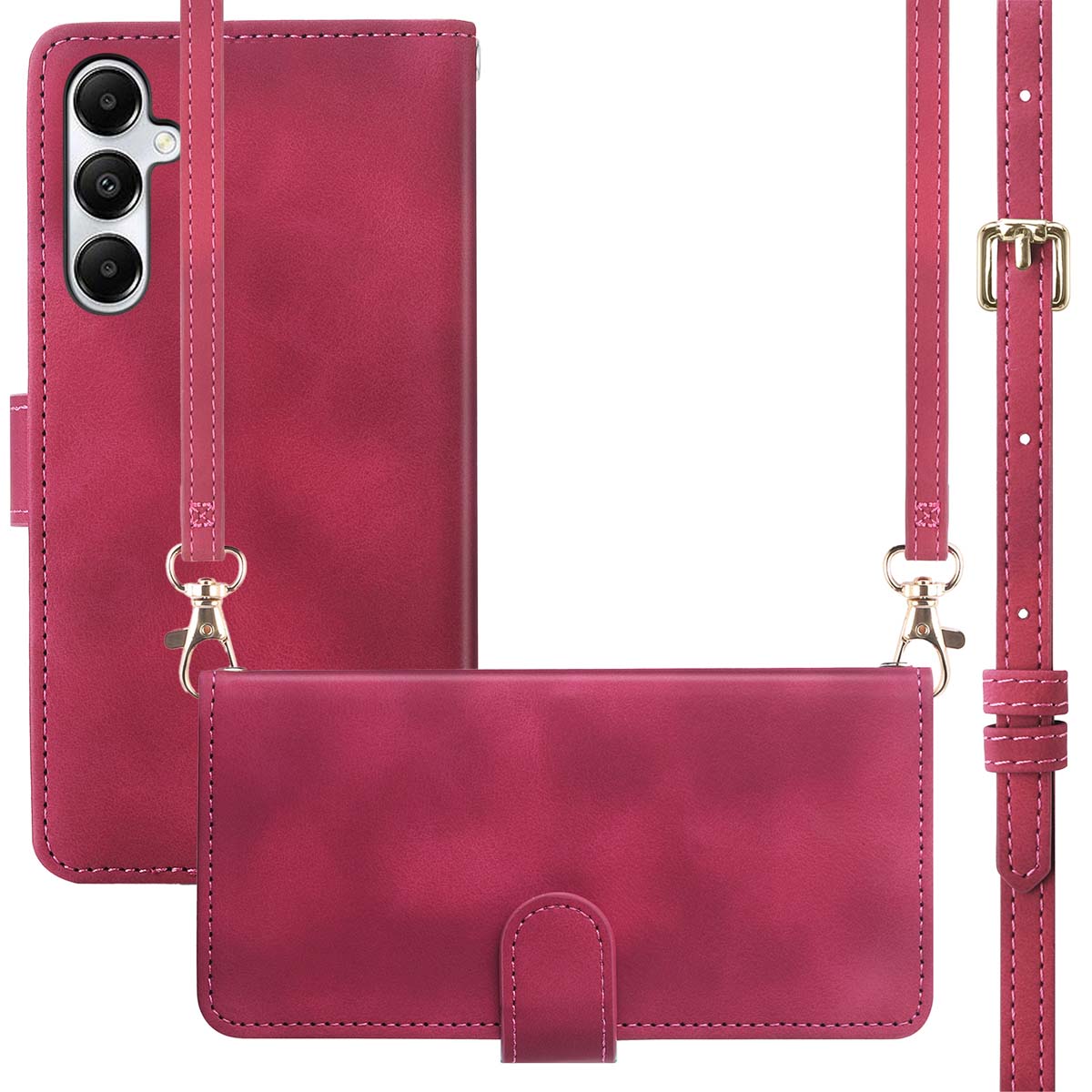 imoshion Bookcase met koord voor de Samsung Galaxy A15 (5G/4G) - Rood