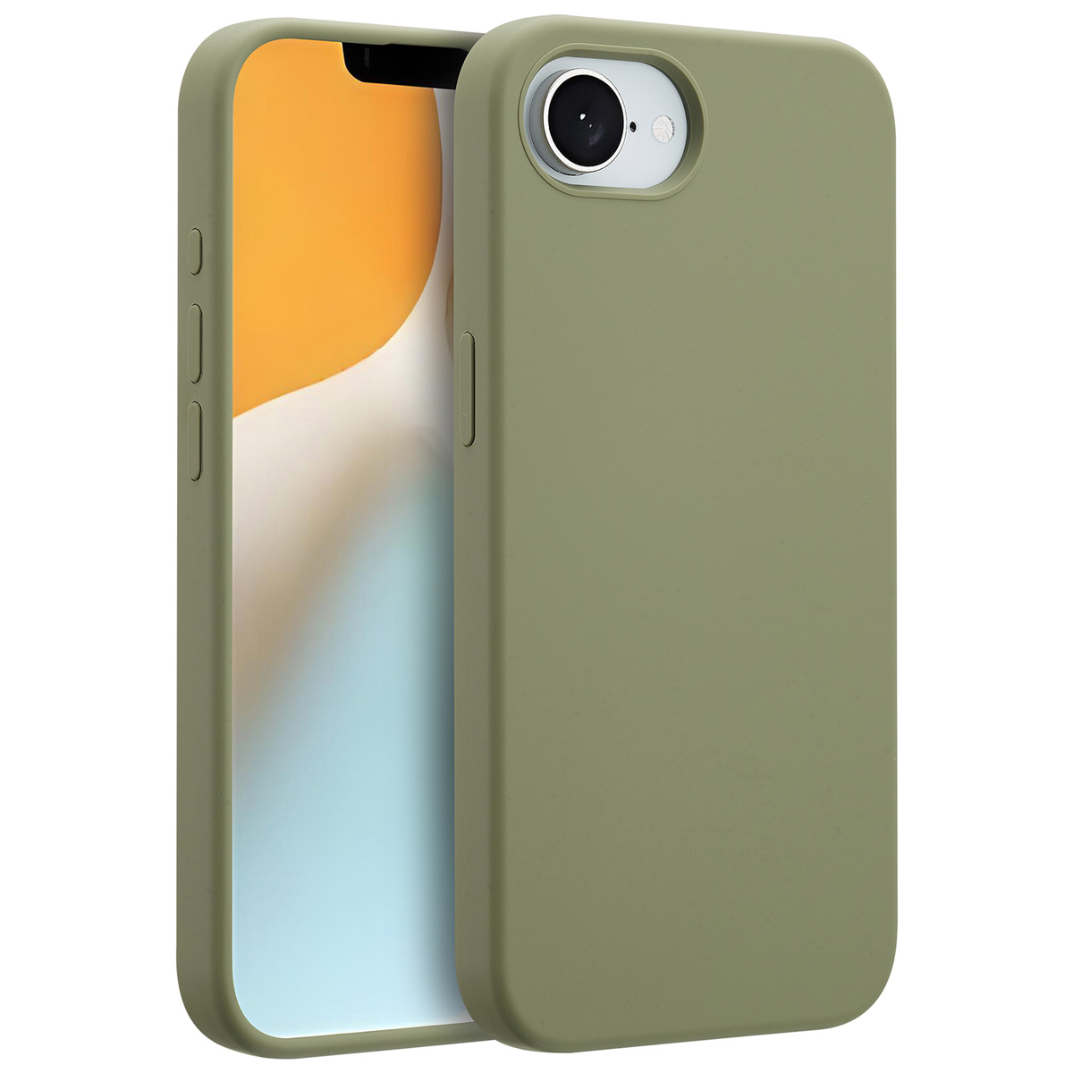 Accezz Liquid Silicone Backcover met MagSafe voor de Apple iPhone 17e / 16e - Cooper Green