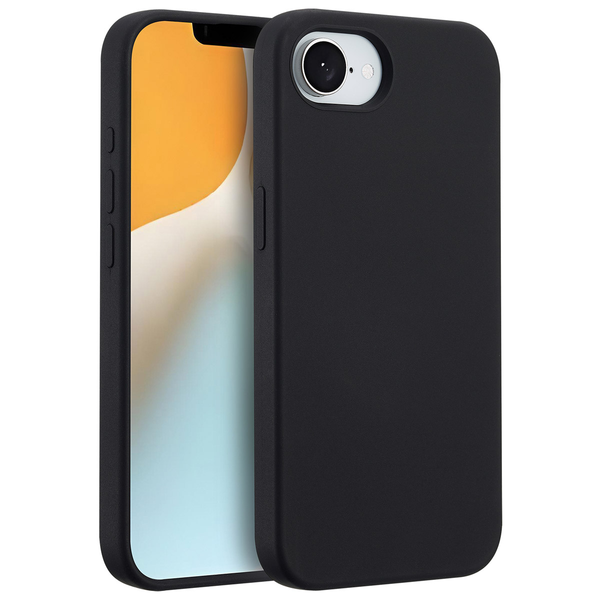Accezz Liquid Silicone Backcover met MagSafe voor de Apple iPhone 17e / 16e - Zwart