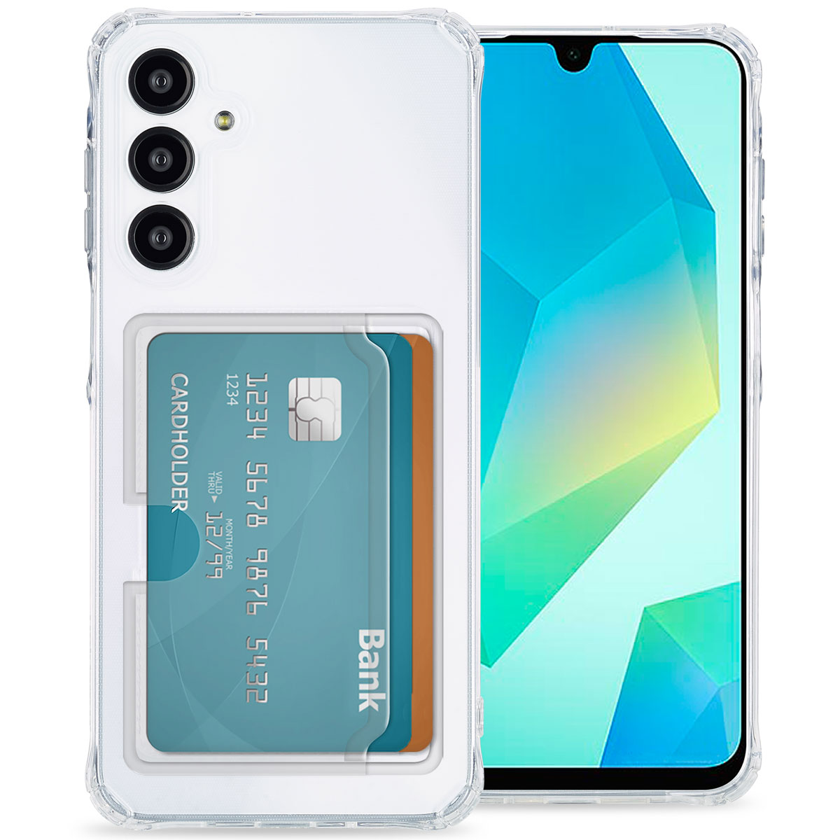 imoshion Coque silicone avec porte-cartes Samsung Galaxy A16 - Transparent