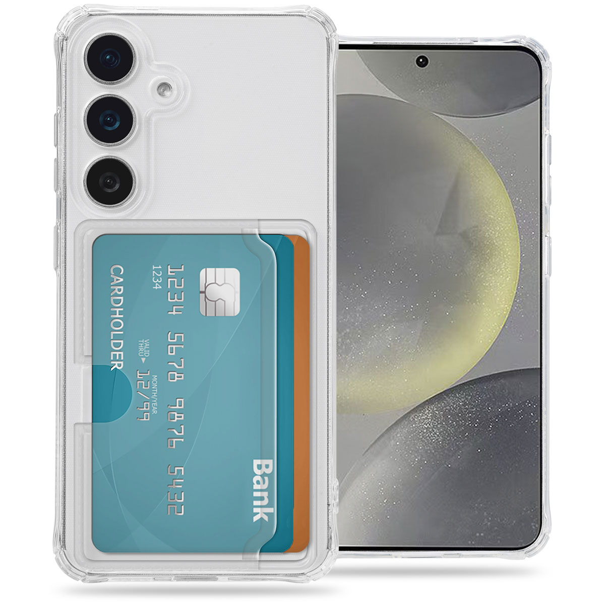 imoshion Coque silicone avec porte-cartes Samsung Galaxy S25 - Transparent
