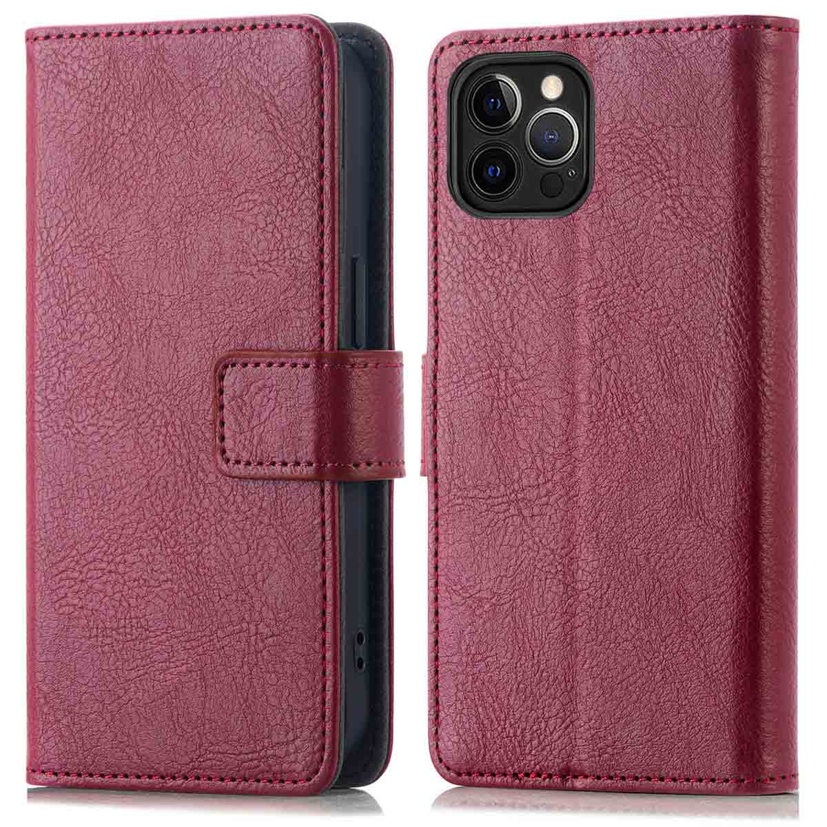 imoshion Luxe Bookcase voor de Apple iPhone 12 (Pro) - Bordeaux