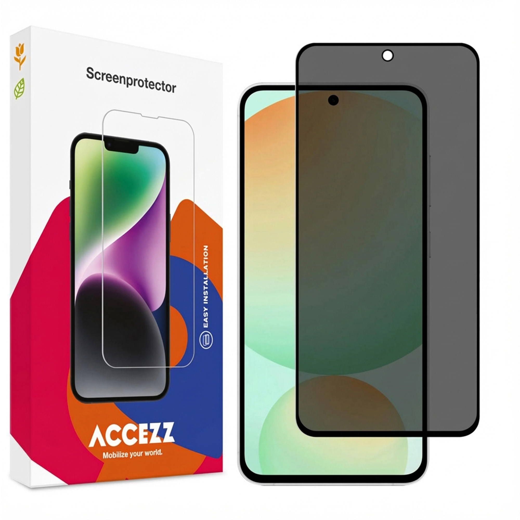 Accezz Gehard Glas Privacy Screenprotector voor de Samsung Galaxy S24 FE / A36 / A37 / A56