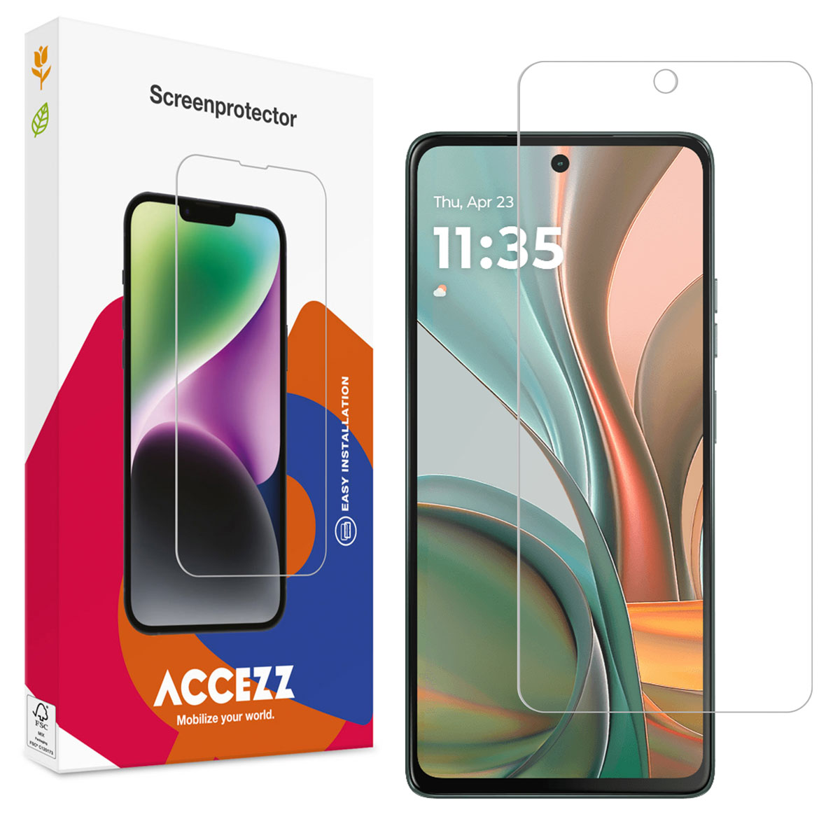 Accezz Gehard Glas Screenprotector voor de Motorola Moto G75 5G