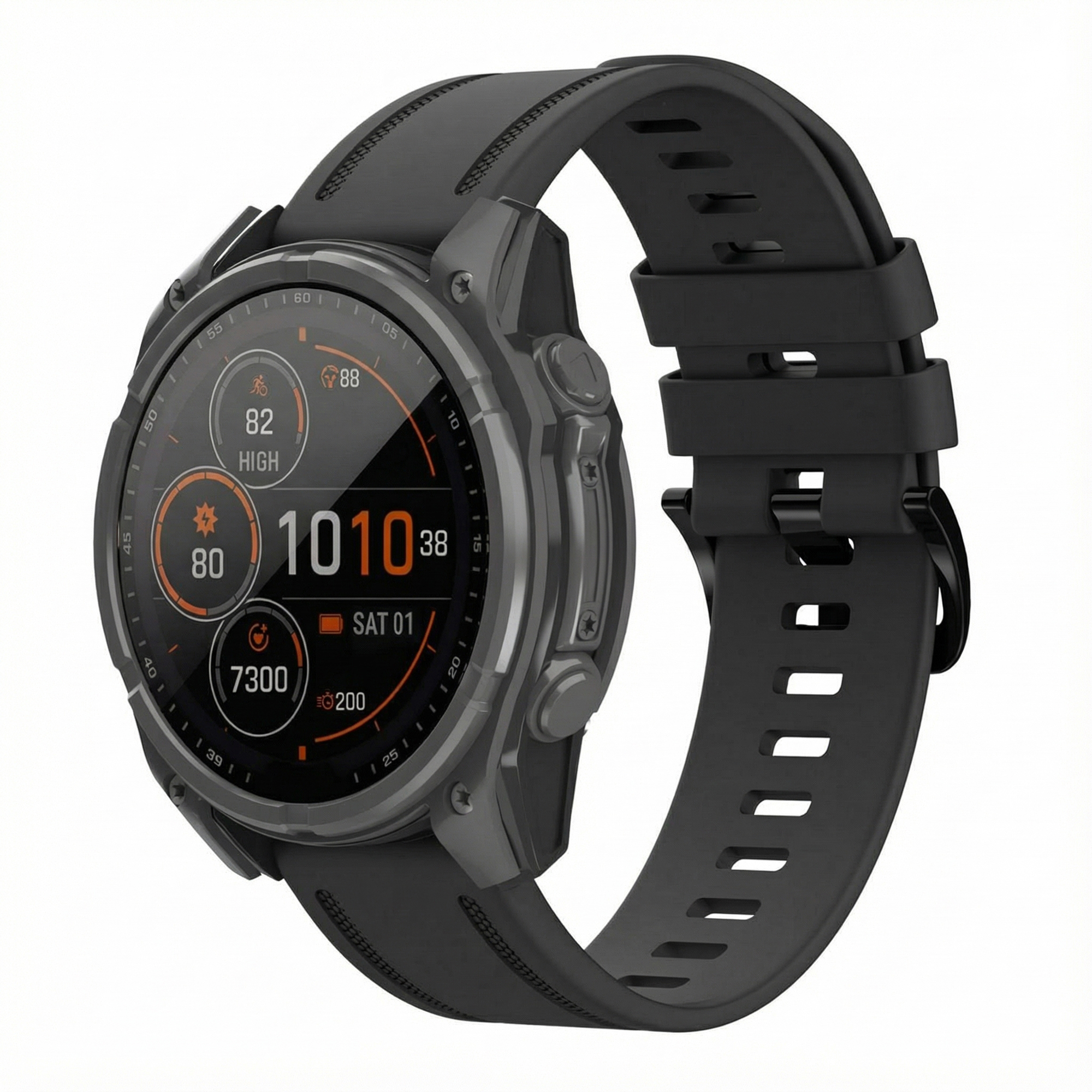 imoshion QuickFit® Line Siliconenbandje - Garmin 20 mm aansluiting - Zwart