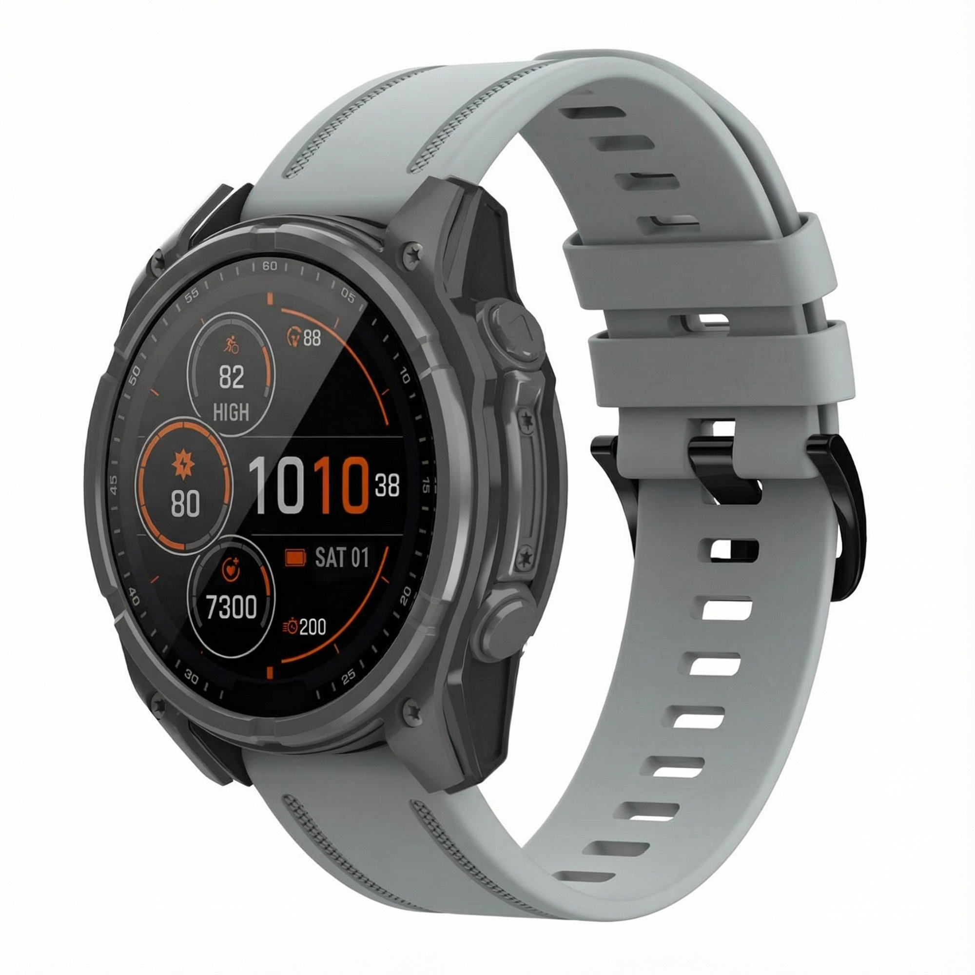 imoshion QuickFit® Line Siliconenbandje - Garmin 20 mm aansluiting - Grijs