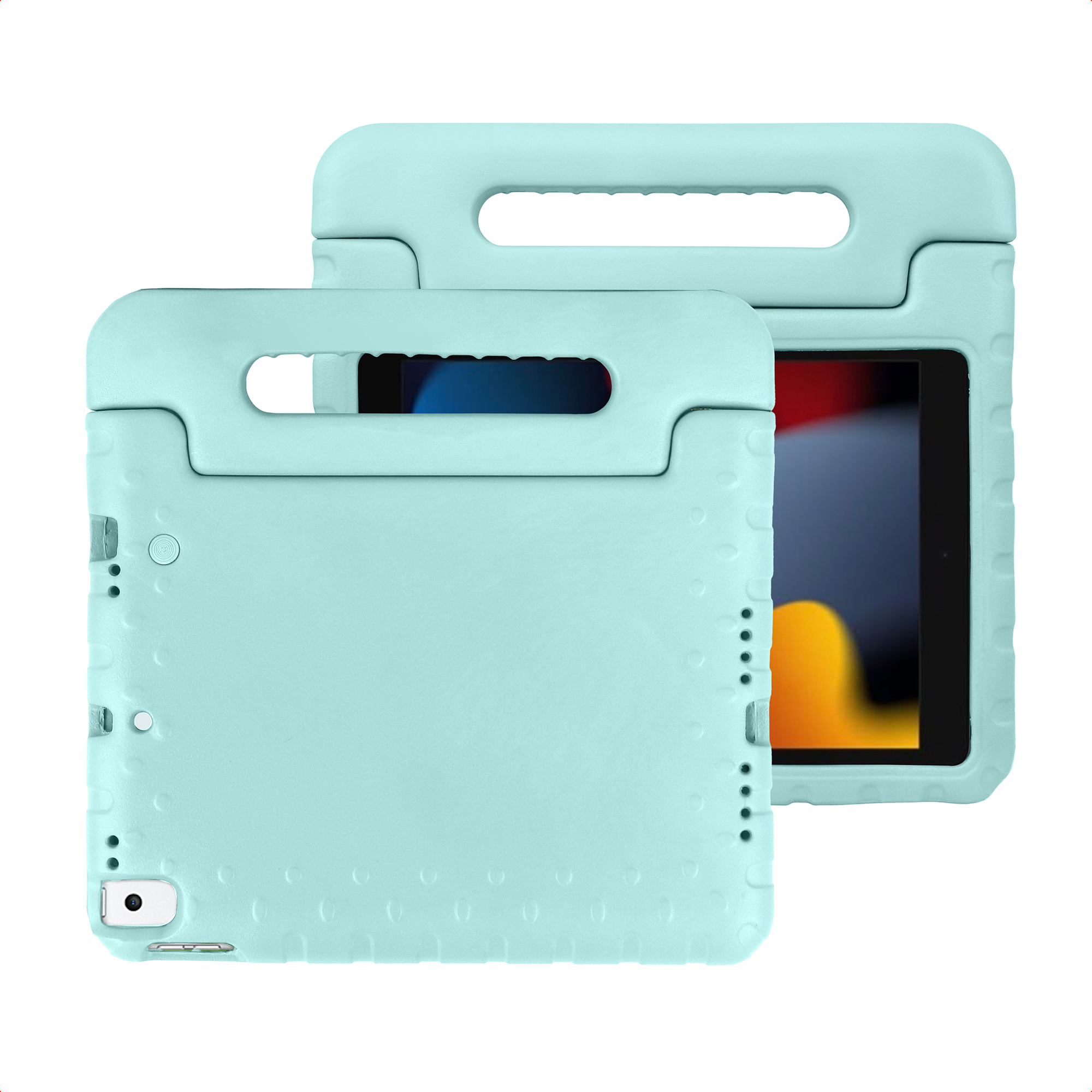 imoshion Kidsproof Backcover met handvat voor de Apple iPad 9 (2021) 10.2 inch / iPad 8 (2020) 10.2 inch / iPad 7 (2019) 10.2 inch - Soft Blue