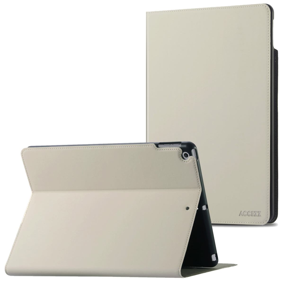 Accezz Classic Tablet Case voor de Apple iPad 9 (2021) 10.2 inch / iPad 8 (2020) 10.2 inch / iPad 7 (2019) 10.2 inch - Greige