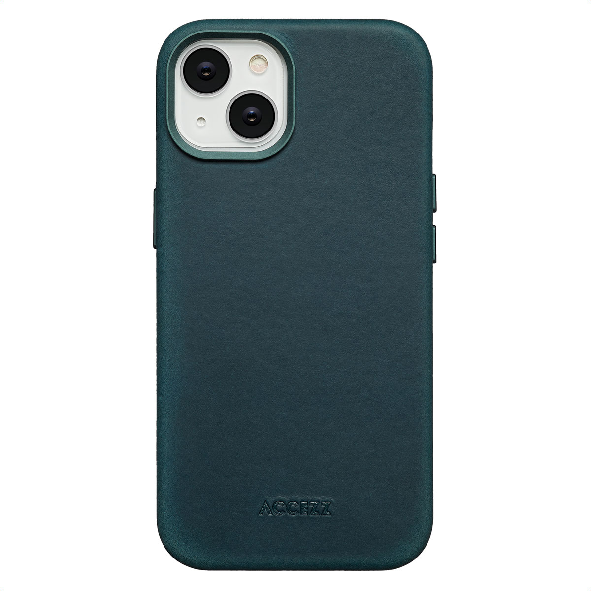 Accezz Vintage Leather Magsafe Backcover voor de Apple iPhone 14 - Smokey Green