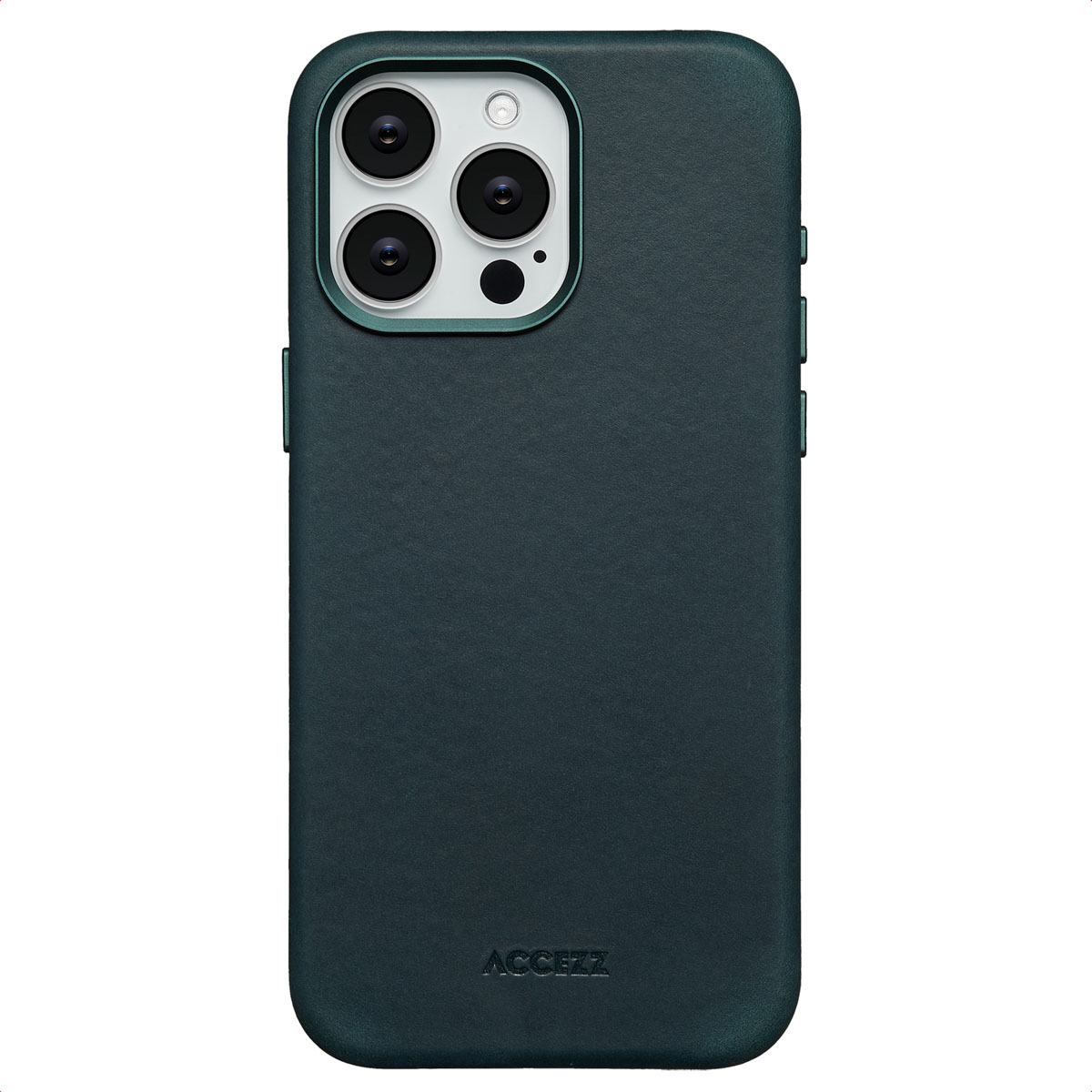 Accezz Coque MagSafe en cuir vintage Apple iPhone 15 Pro Max - Smokey Green