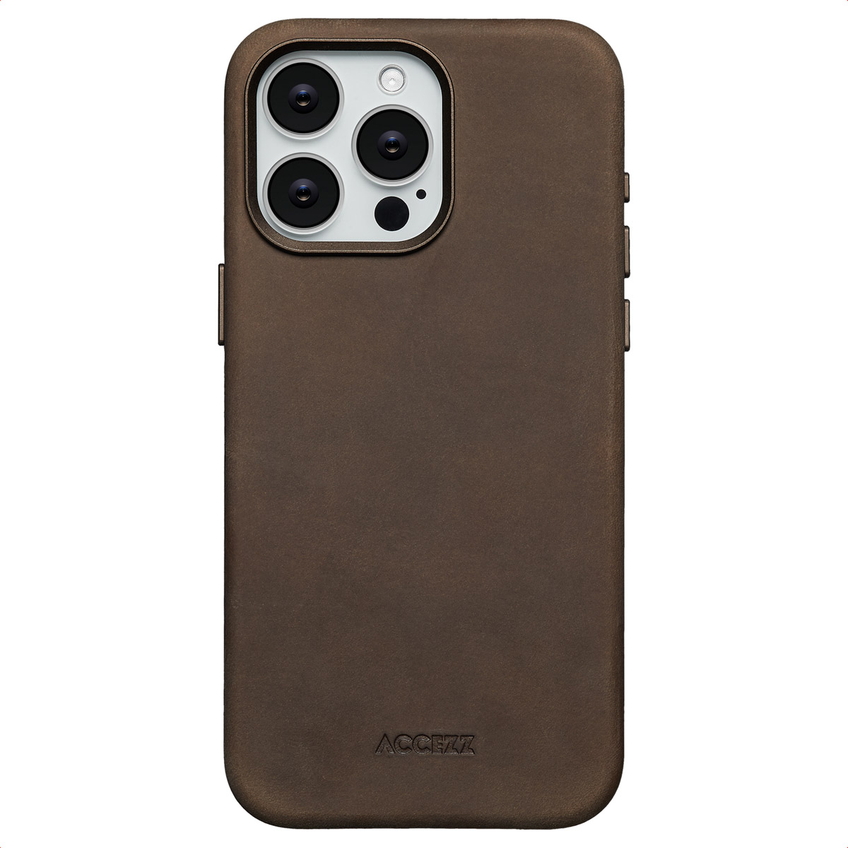 Accezz Vintage Leather Magsafe Backcover voor de Apple iPhone 15 Pro Max - Rustic Brown