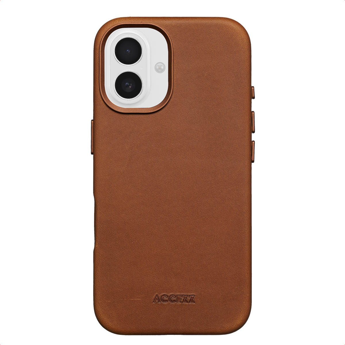 Accezz Coque MagSafe en cuir vintage Apple iPhone 16 - Tabacco Cognac