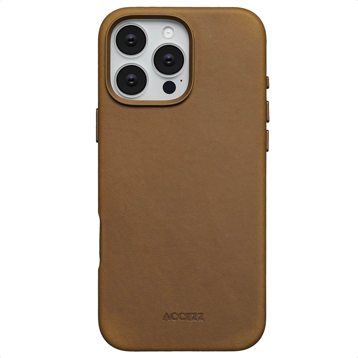 Accezz Coque MagSafe en cuir vintage Apple iPhone 16 Pro Max - Tabacco Cognac
