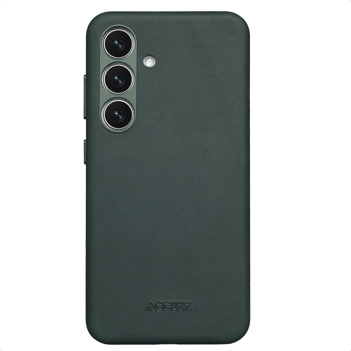 Accezz Coque MagSafe en cuir vintage Samsung Galaxy S25 / S24 - Smokey Green