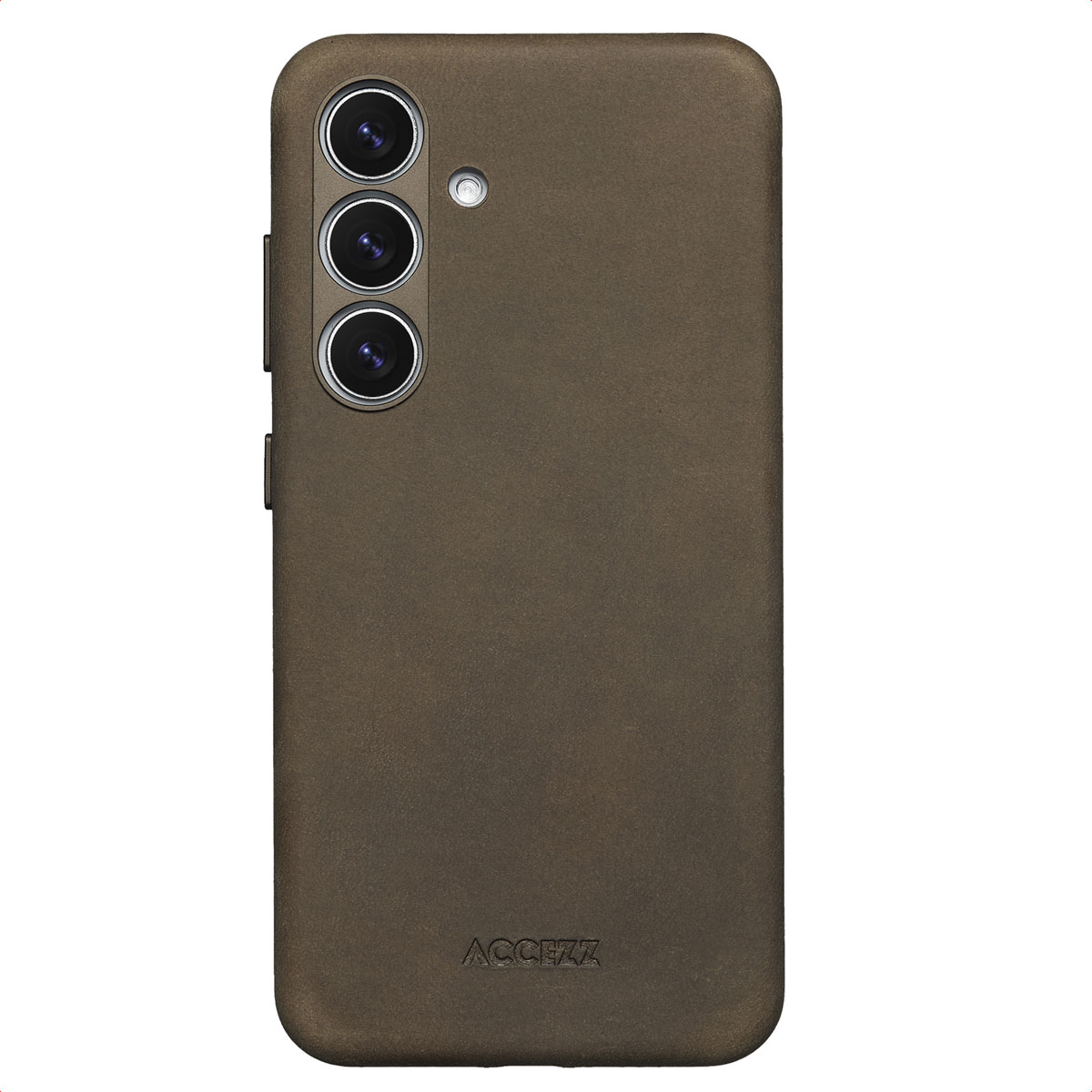 Accezz Coque MagSafe en cuir vintage Samsung Galaxy S25 / S24 - Rustic Brown