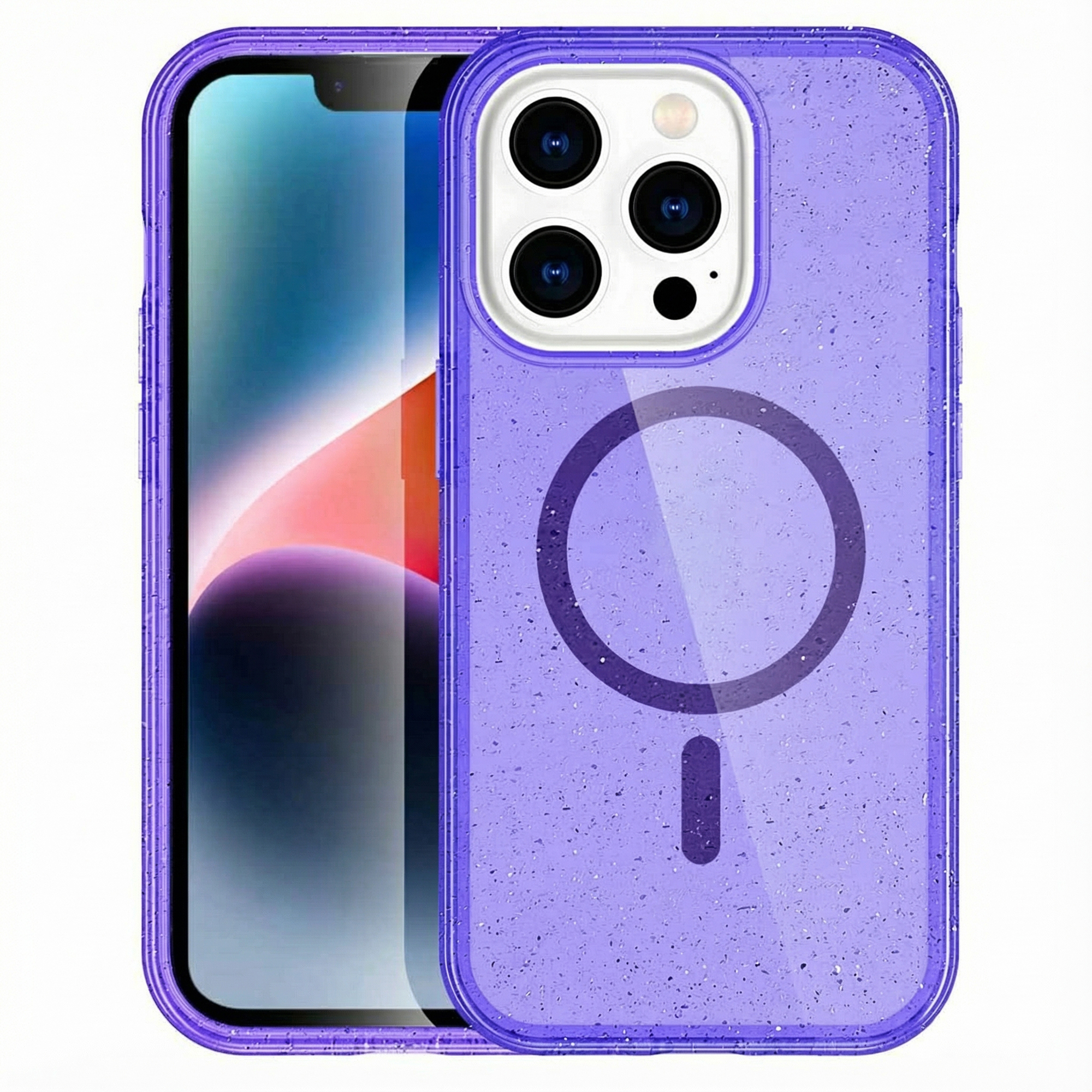 imoshion Sparkle Backcover met MagSafe voor de Apple iPhone 13 Pro - Glitter Paars
