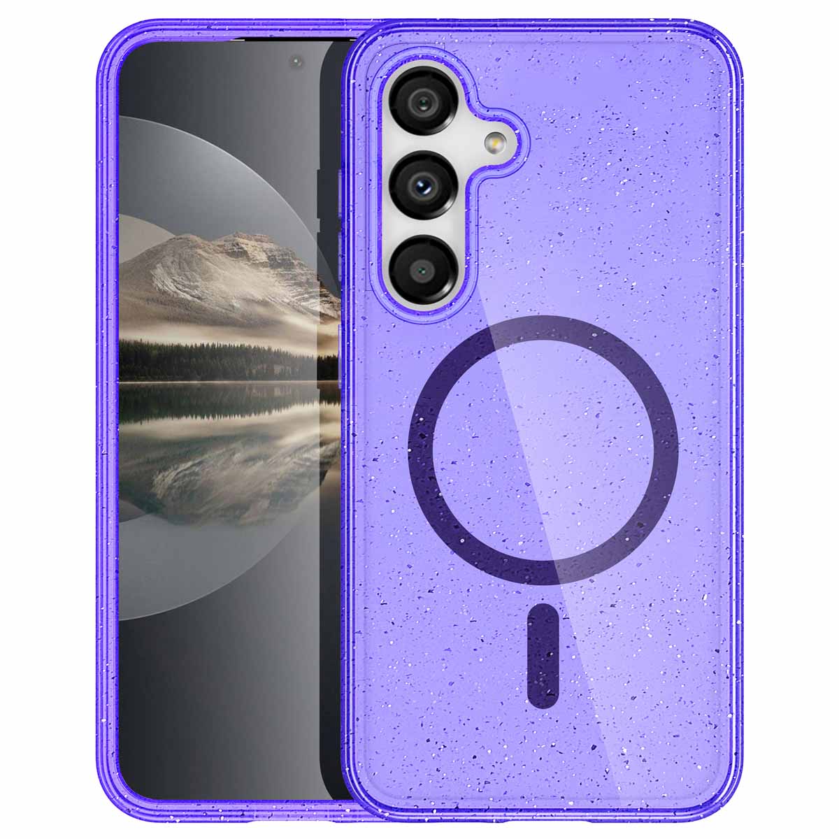 imoshion Coque Pailletée avec MagSafe Samsung Galaxy S24 - Paillettes Violet