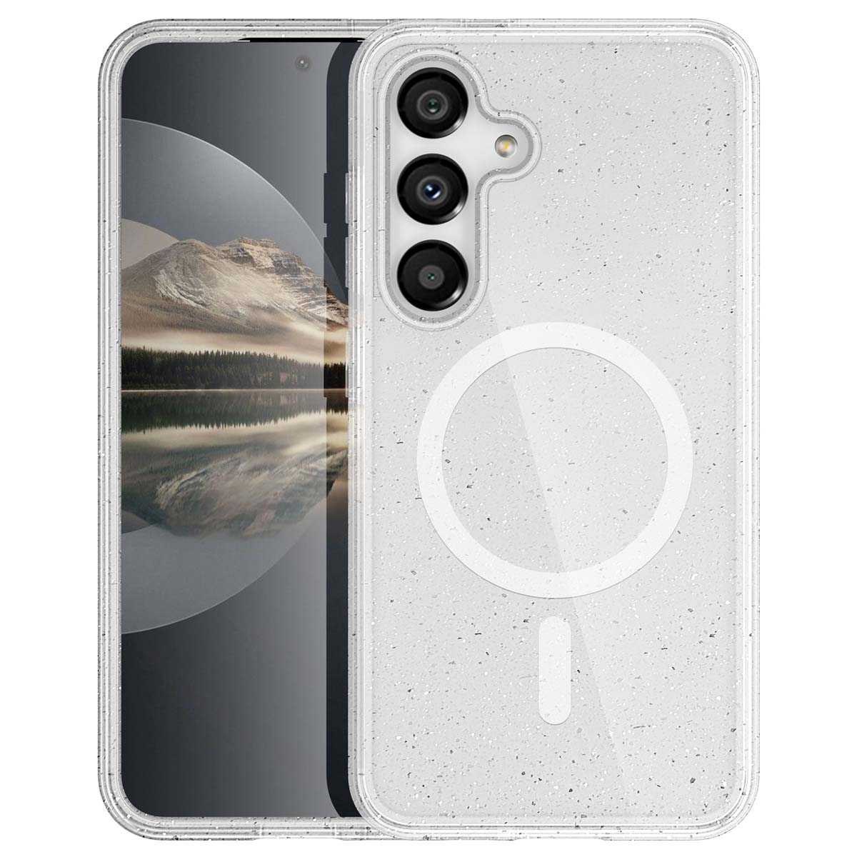 imoshion Coque Pailletée avec MagSafe Samsung Galaxy S24 - Paillettes Transparent