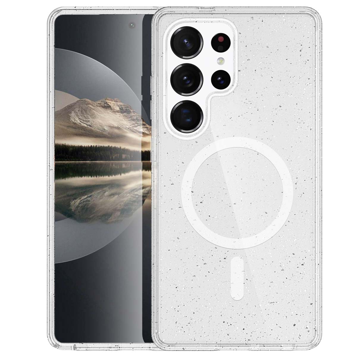 imoshion Coque Pailletée avec MagSafe Samsung Galaxy S24 Ultra - Paillettes Transparent