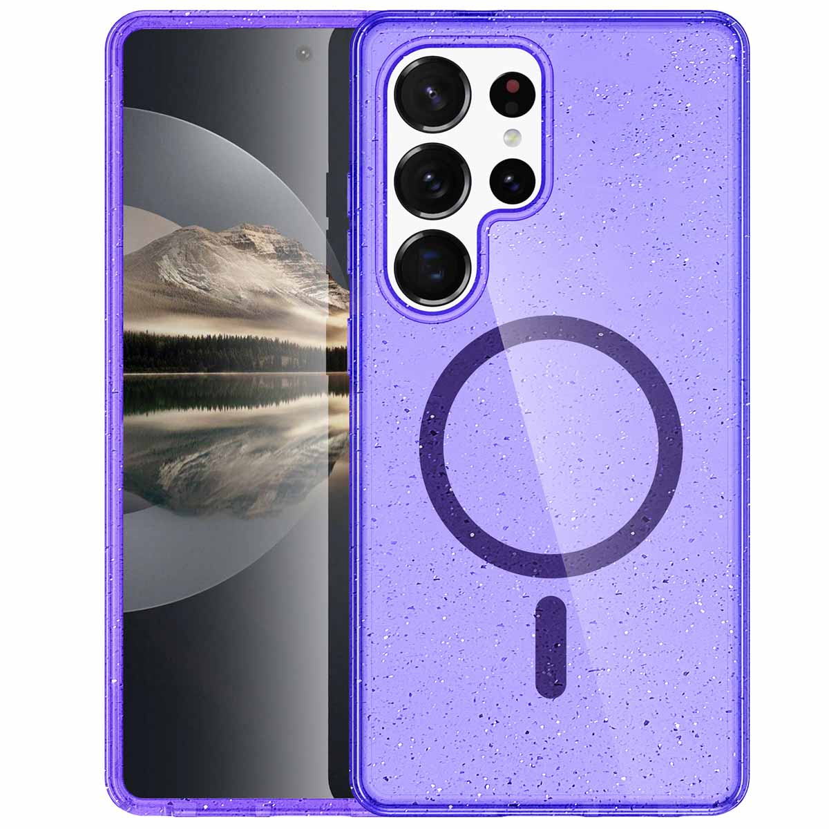 imoshion Coque Pailletée avec MagSafe Samsung Galaxy S25 Ultra - Paillettes Violet