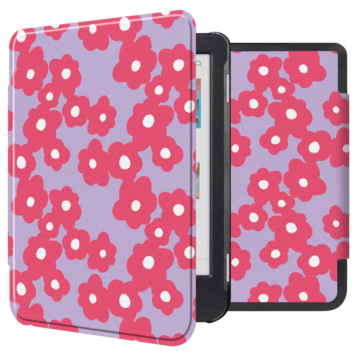 imoshion Design Slim Hard Case Sleepcover Kobo Clara Colour / BW - Dusty Rose Blossom