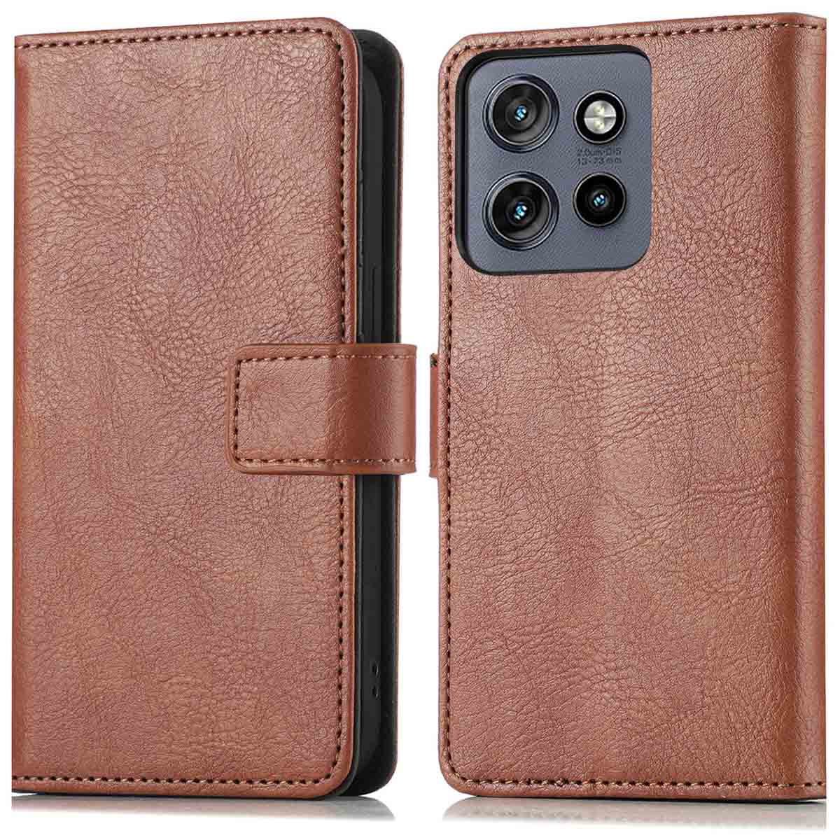 imoshion Luxe Bookcase voor de Motorola Thinkphone 25 / Edge 50 Neo / Edge 60 Neo - Bruin