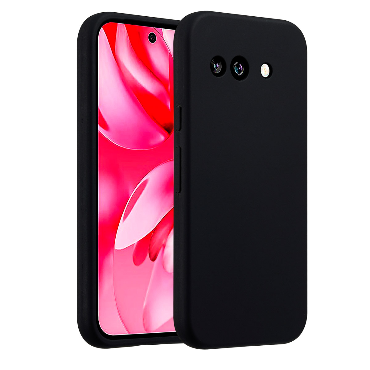 Accezz Liquid Silicone Backcover voor de Google Pixel 9A - Zwart