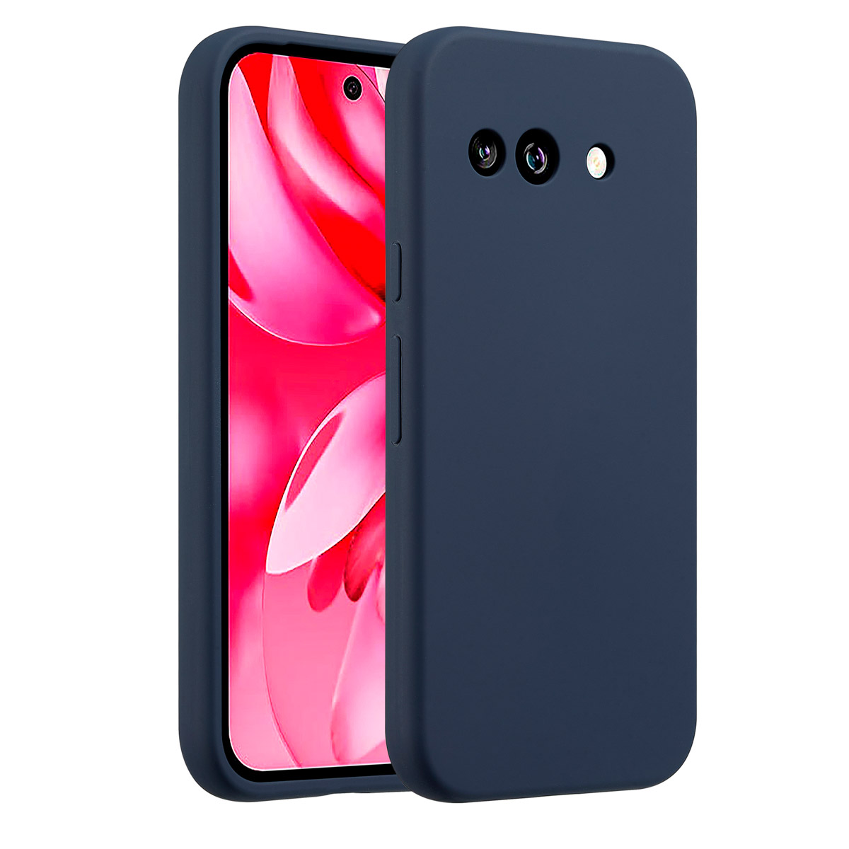 Accezz Liquid Silicone Backcover voor de Google Pixel 9A - Donkerblauw