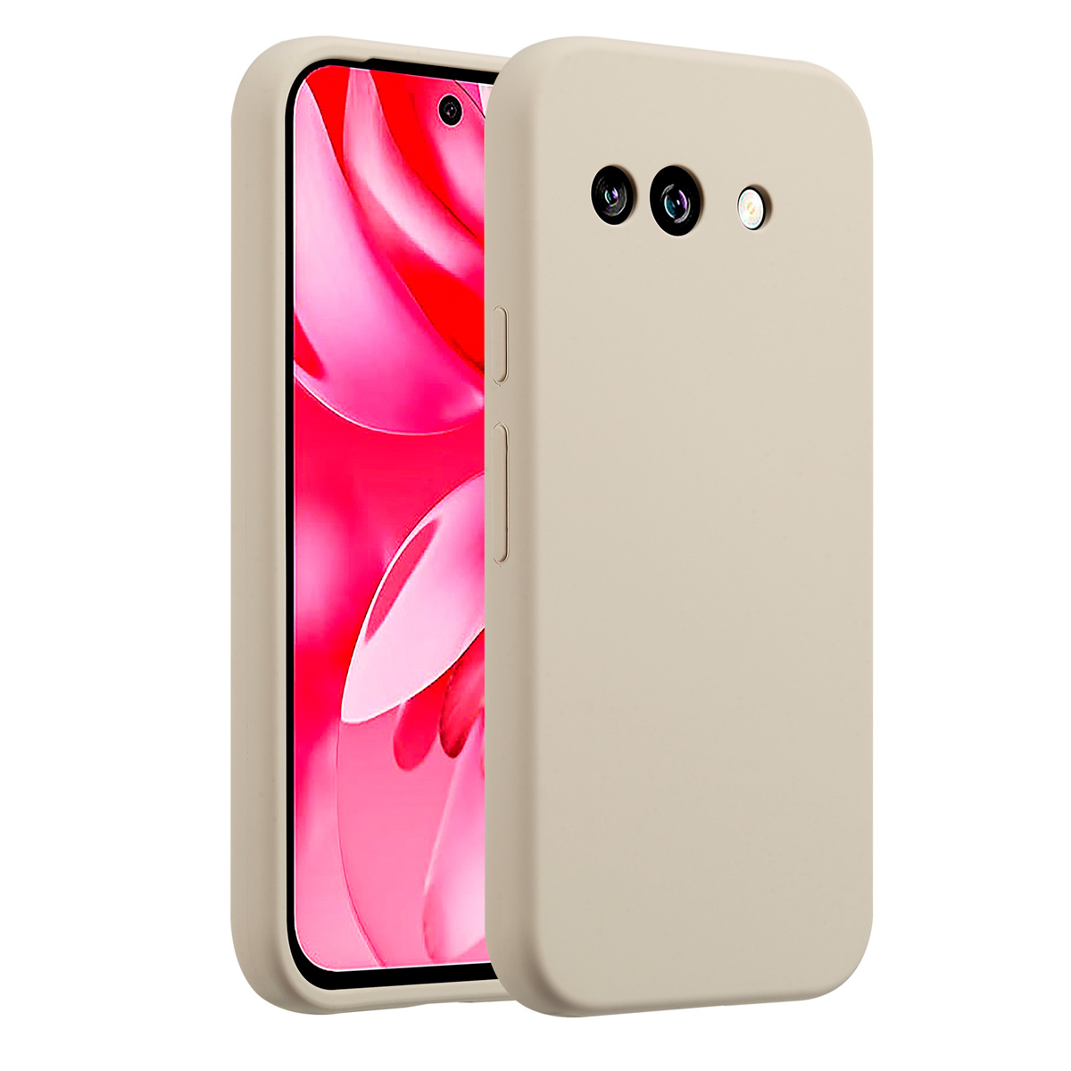 Accezz Coque Liquid Silicone Google Pixel 9A - Stone