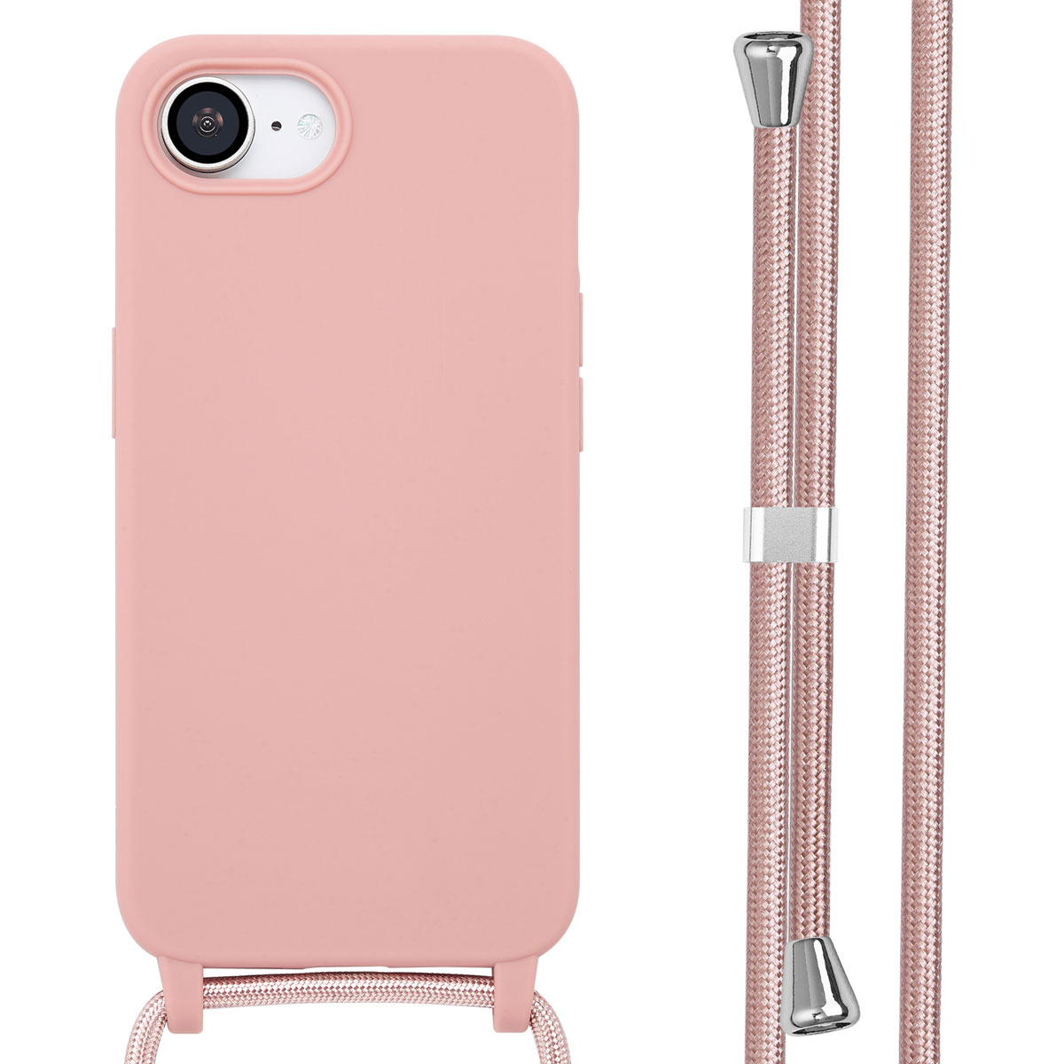 imoshion Siliconen hoesje met koord voor de Apple iPhone 17e / 16e - Sand Pink