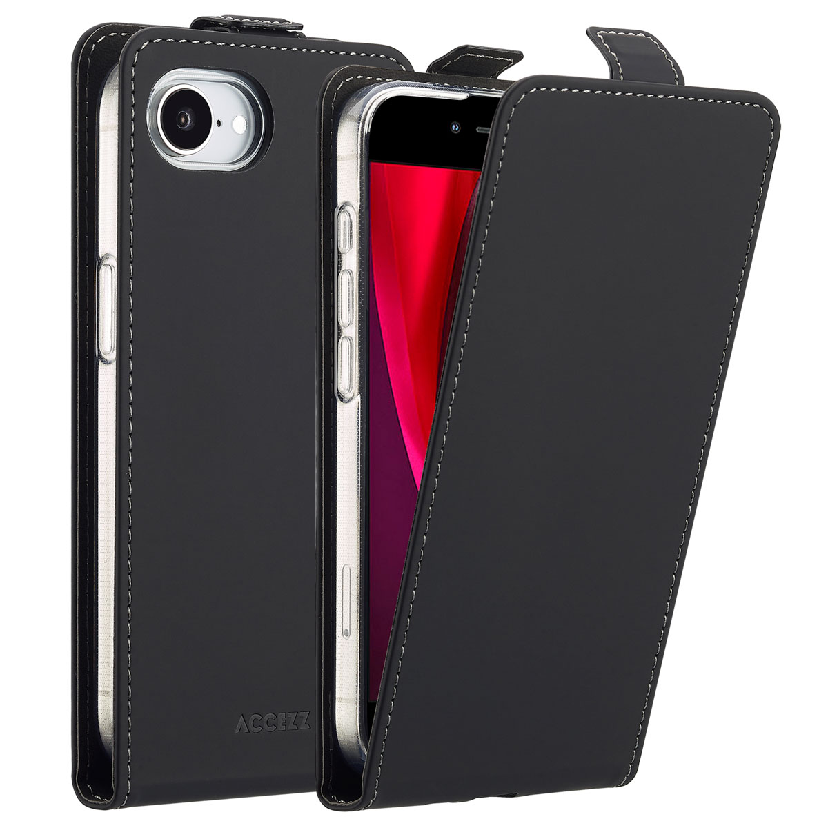 Accezz Flipcase voor de Apple iPhone 17e / 16e - Zwart