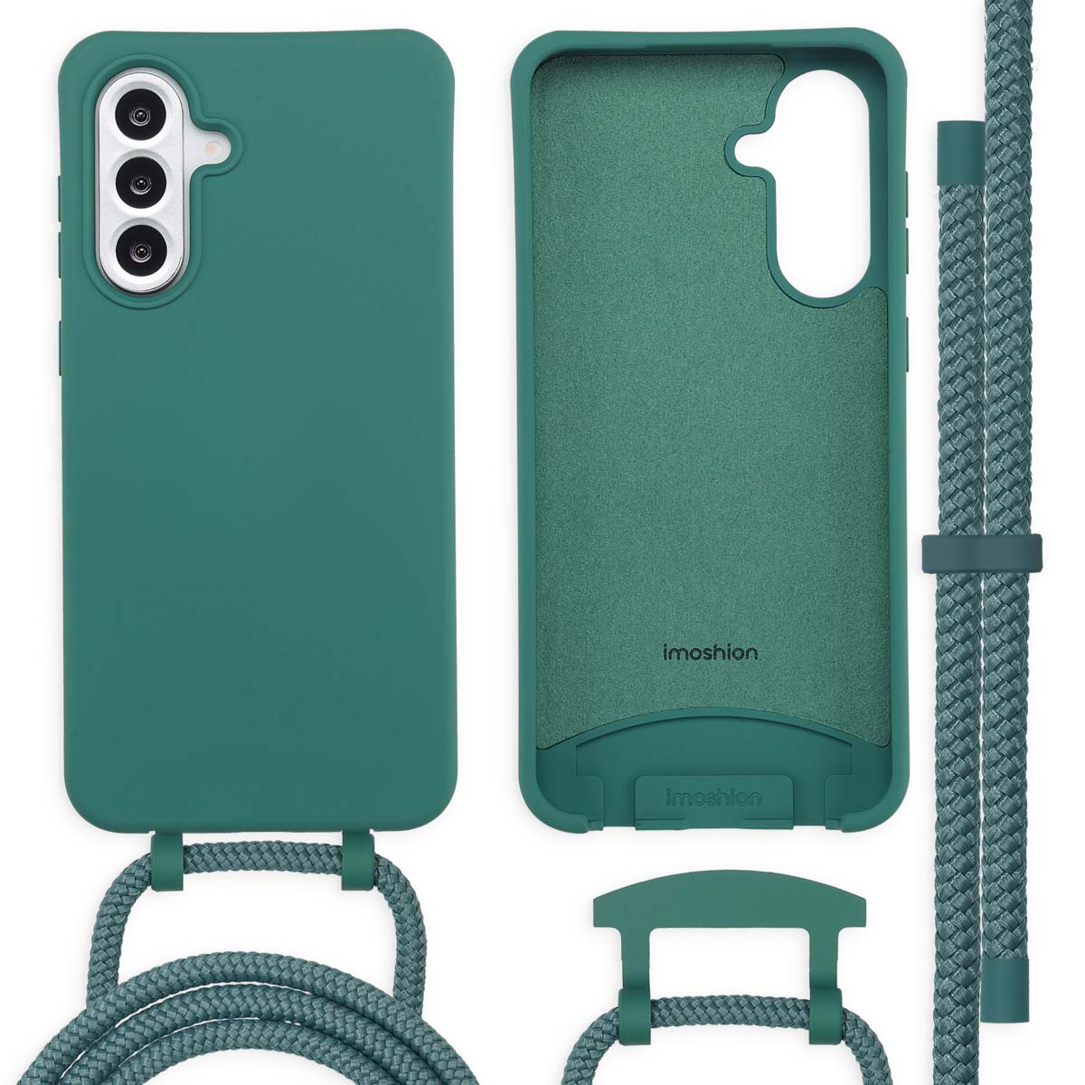 imoshion Coque de couleur avec cordon amovible Samsung Galaxy A36 / A56 - Vert foncé