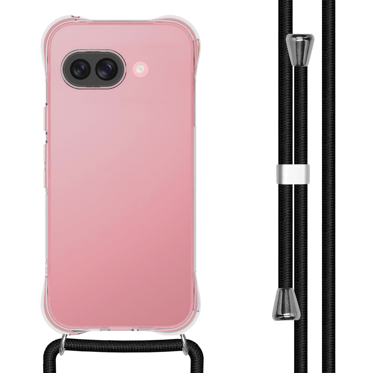 imoshion Coque arrière Transparente avec cordon Google Pixel 9A - Noir