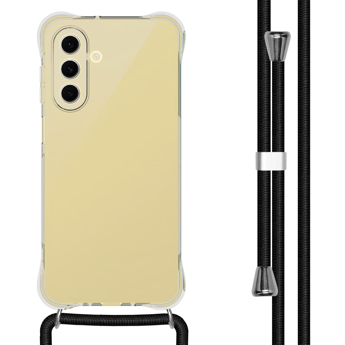 imoshion Coque arrière Transparente avec cordon Samsung Galaxy A26 - Noir