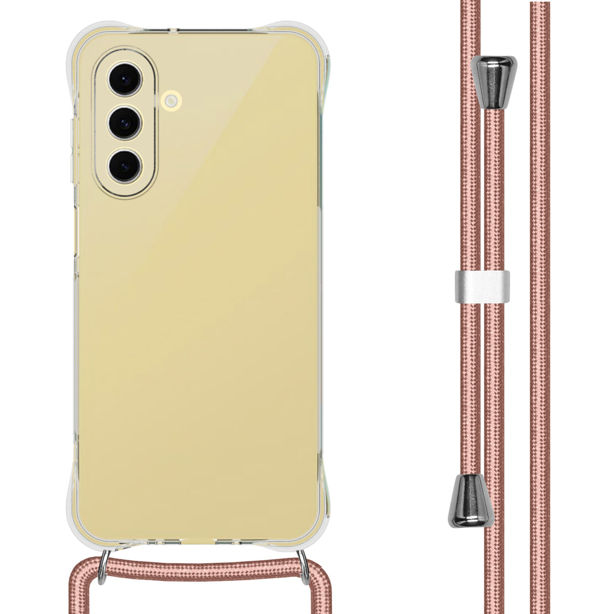 imoshion Coque arrière Transparente avec cordon Samsung Galaxy A26 - Rose Doré