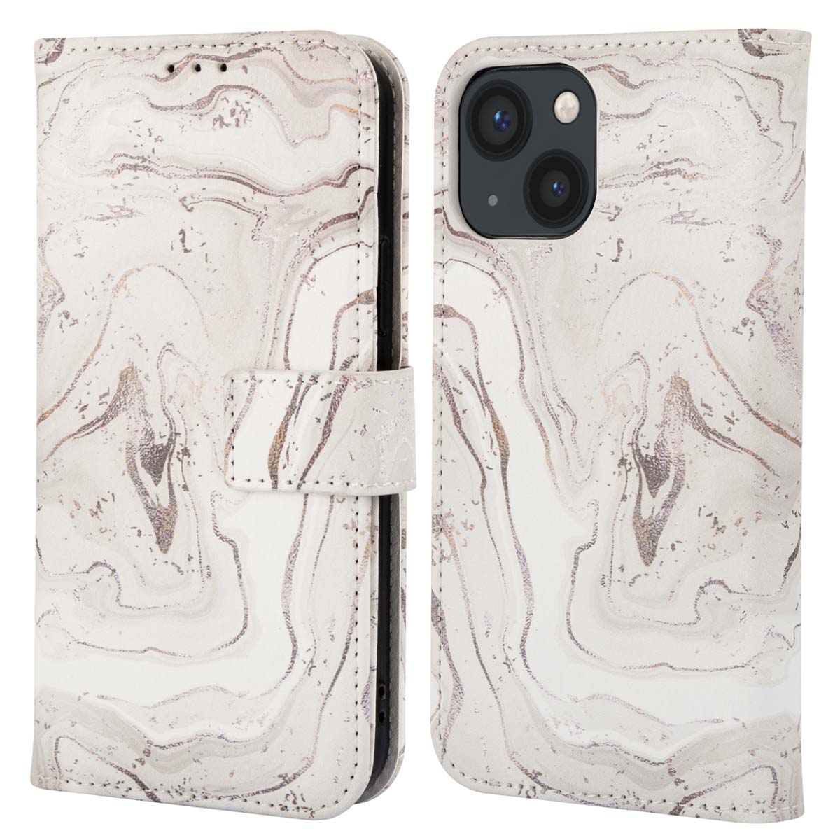 imoshion Design Bookcase voor de Apple iPhone 13 - Sandy Marble