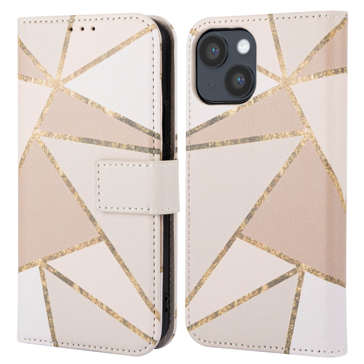 imoshion Design Bookcase voor de Apple iPhone 14 - Beige Graphic
