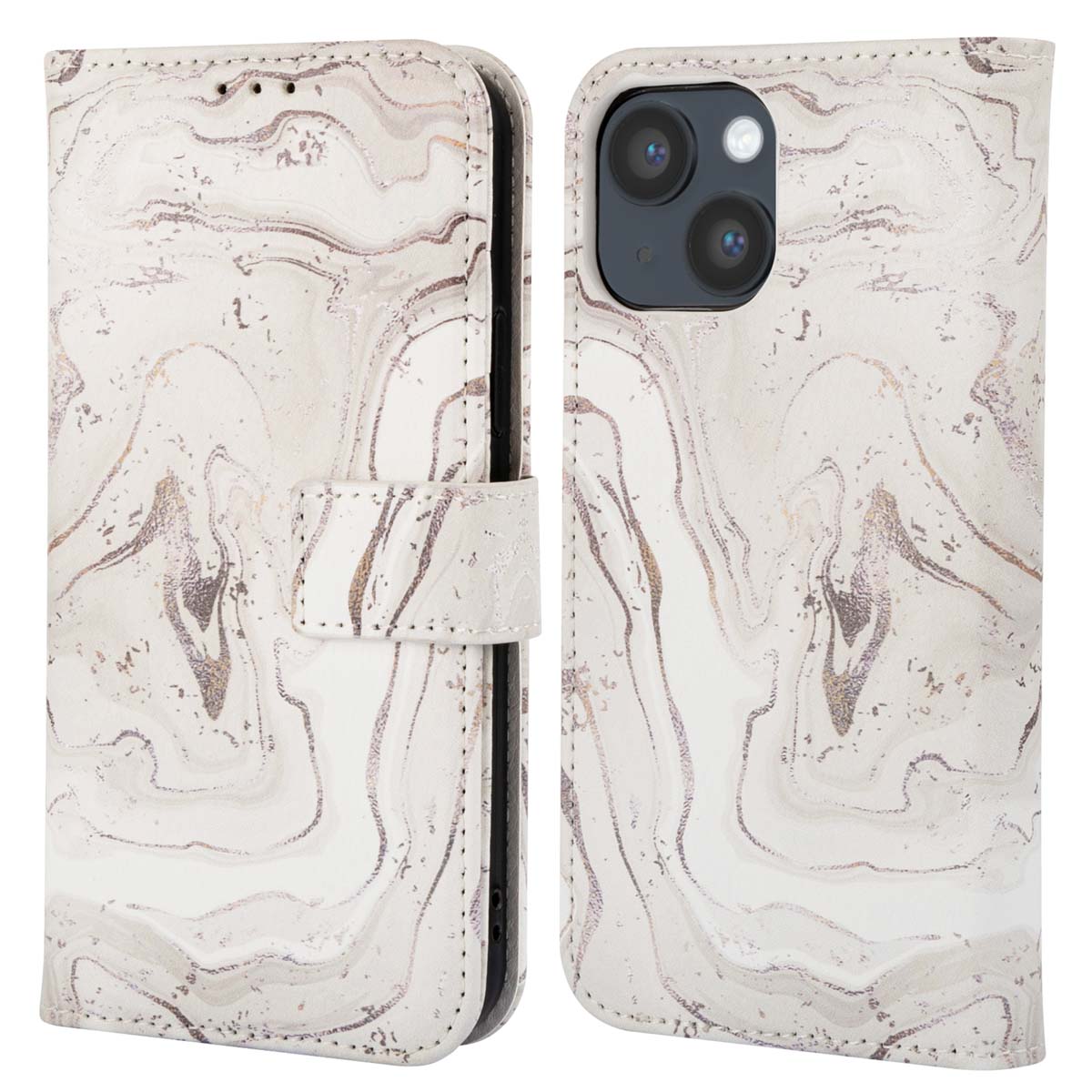 imoshion Design Bookcase voor de Apple iPhone 14 - Sandy Marble