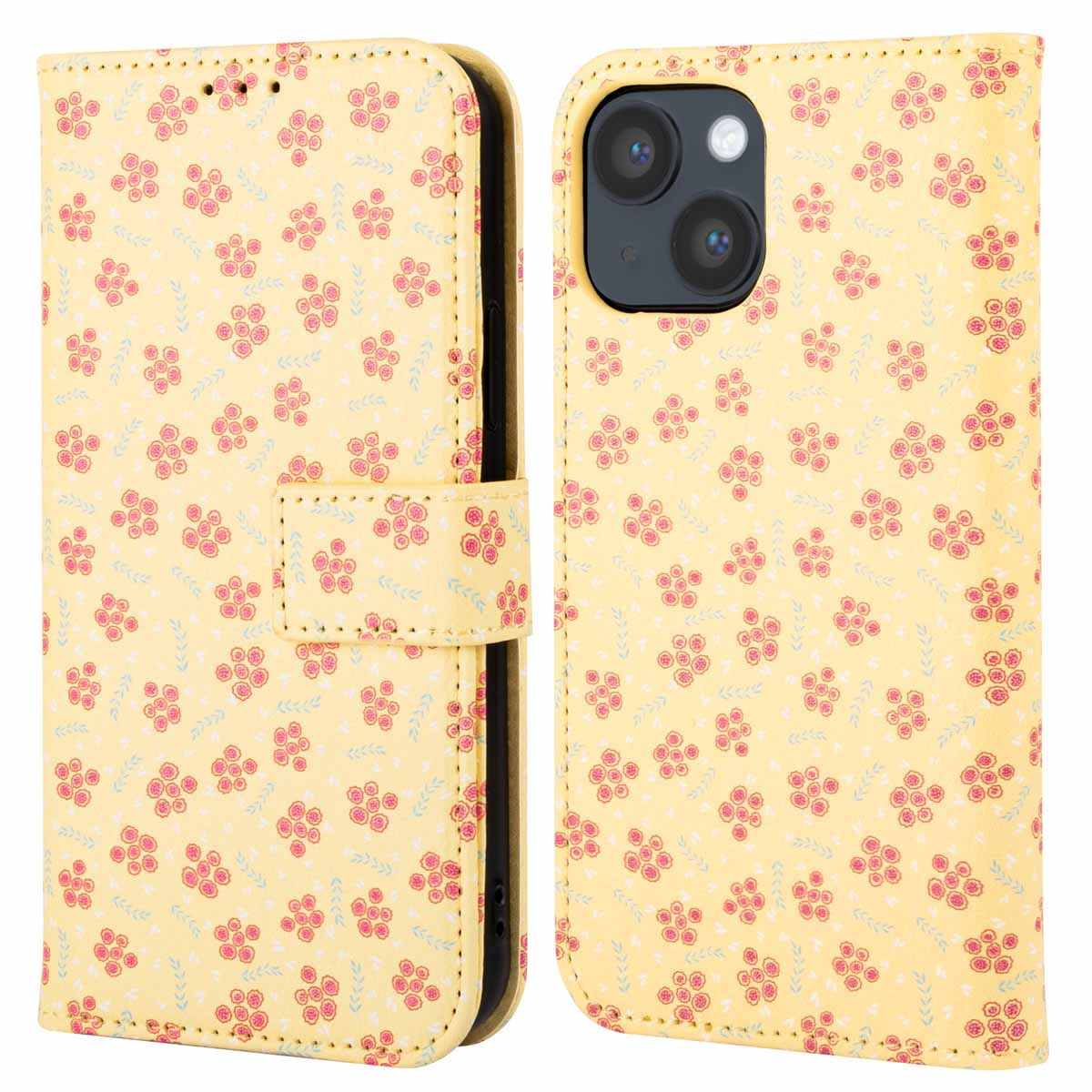 imoshion Design Bookcase voor de Apple iPhone 14 - Sunny Yellow Petite Flowers