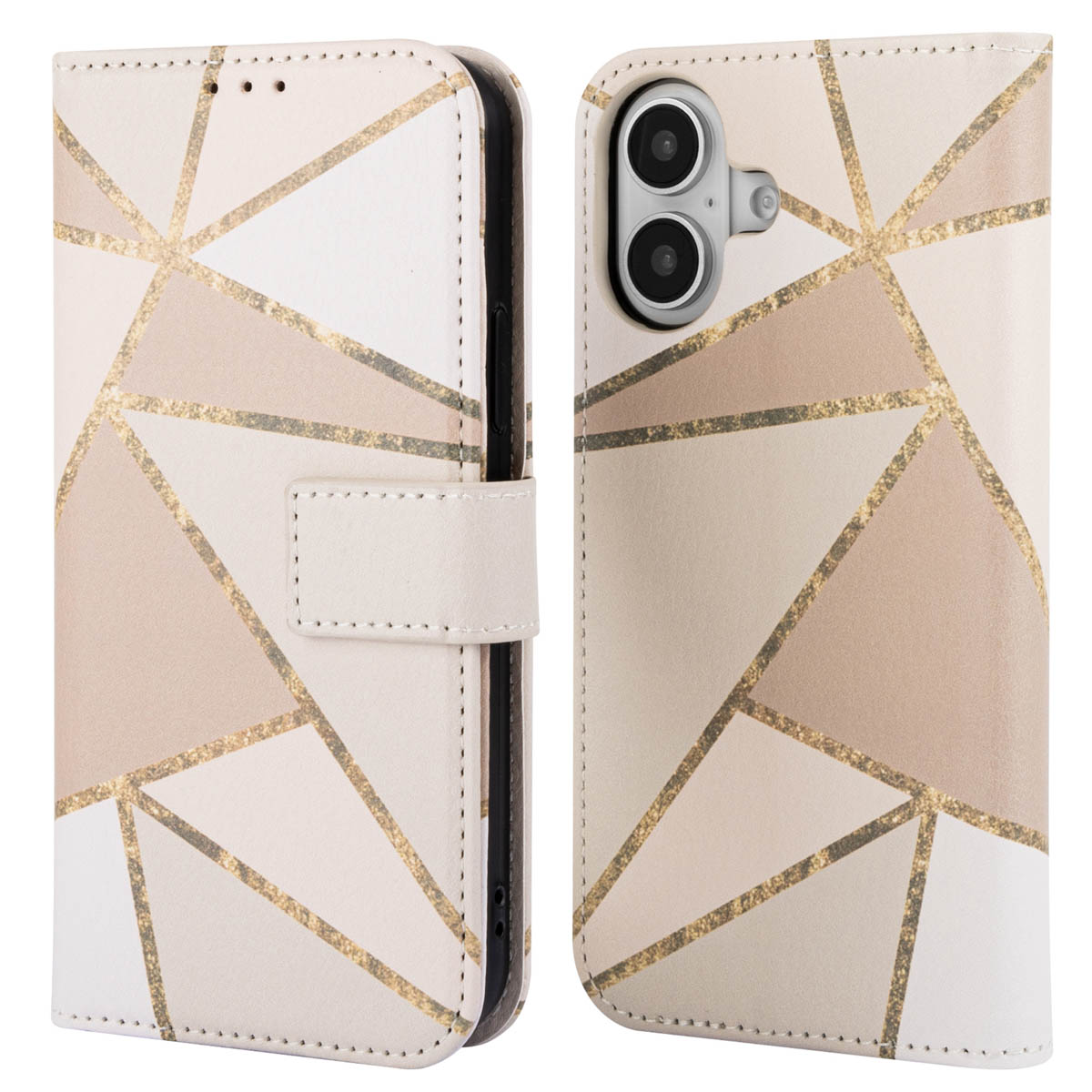 imoshion Design Bookcase voor de Apple iPhone 16 - Beige Graphic