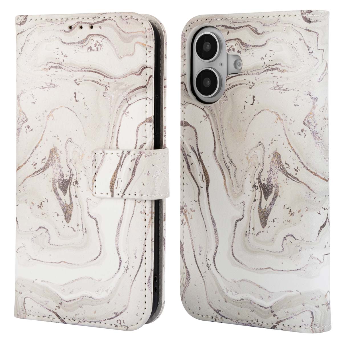 imoshion Design Bookcase voor de Apple iPhone 16 - Sandy Marble