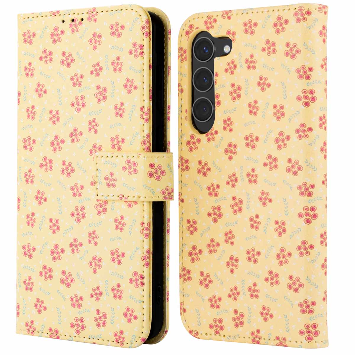 imoshion Design Bookcase voor de Samsung Galaxy S23 - Sunny Yellow Petite Flowers