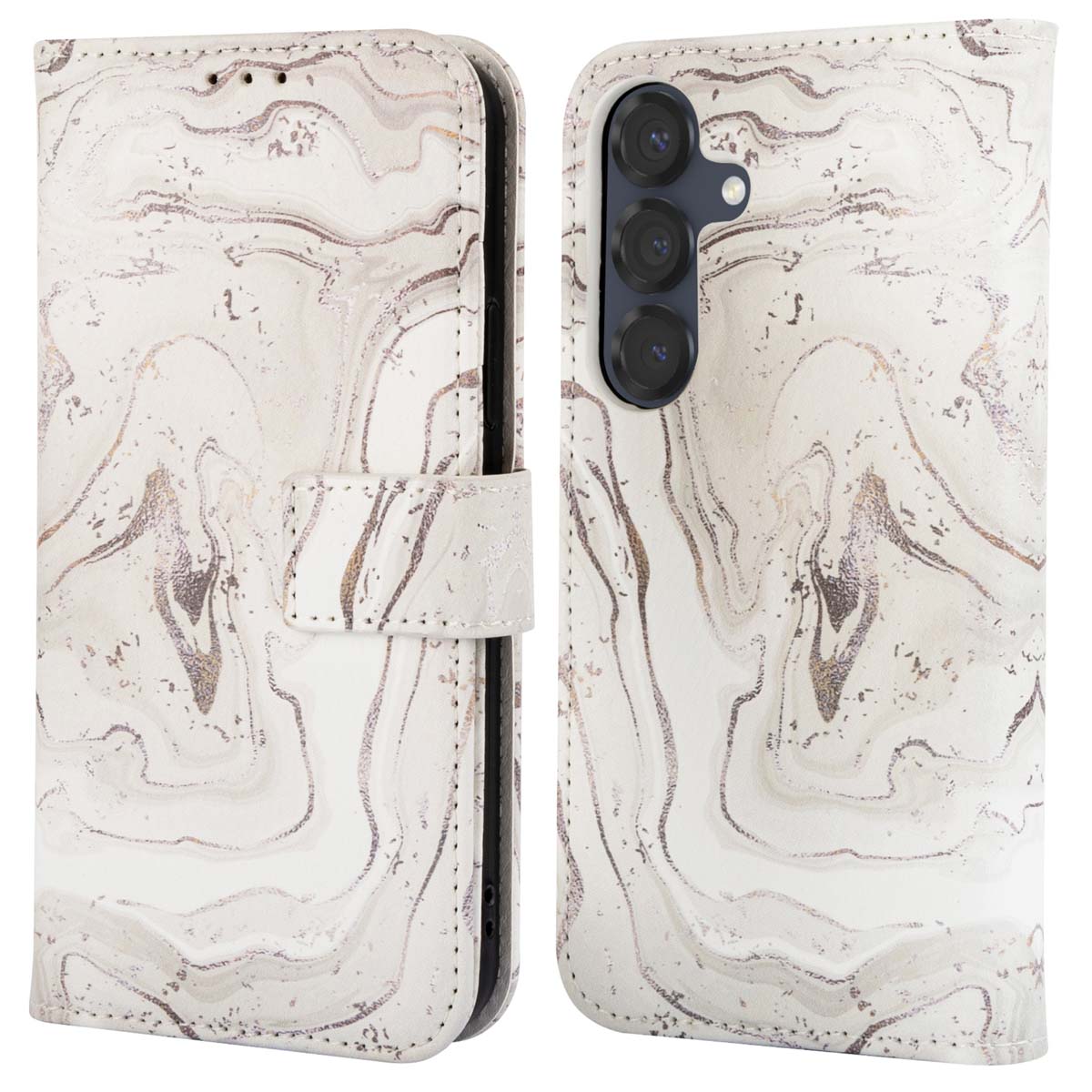 imoshion Design Bookcase voor de Samsung Galaxy S25 - Sandy Marble