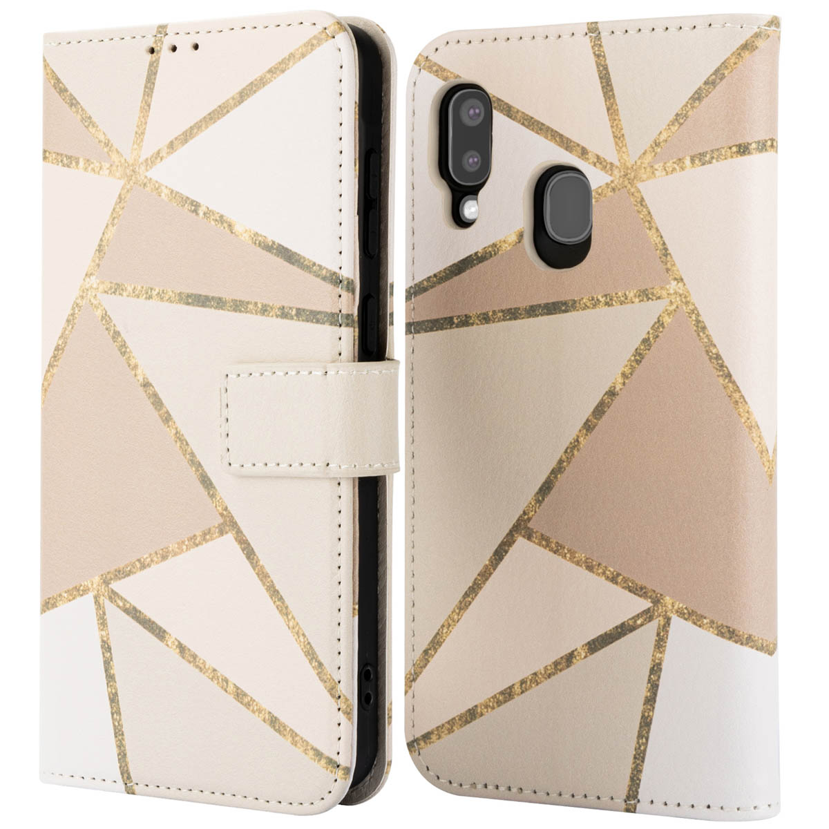 imoshion Design Bookcase voor de Samsung Galaxy A20e - Beige Graphic